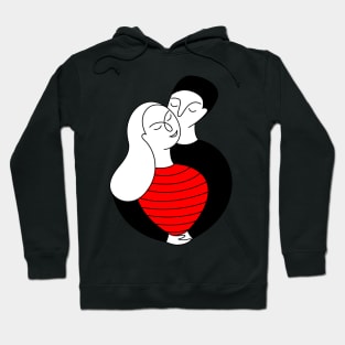 Couple in an embrace Hoodie